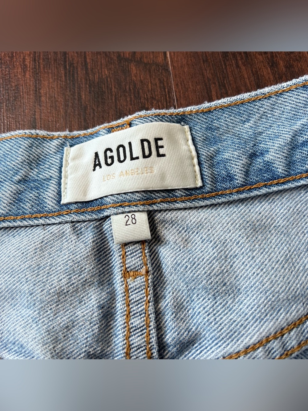 AGOLDE 90’s Crop Distressed Jeans Light Wash High Rise 28 - Picture 3 of 16